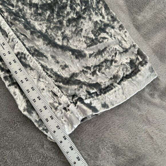 Maeve Anthropologie Crushed Velvet Silver Anastasia Wide Leg Pants SMALL - Picture 4 of 5